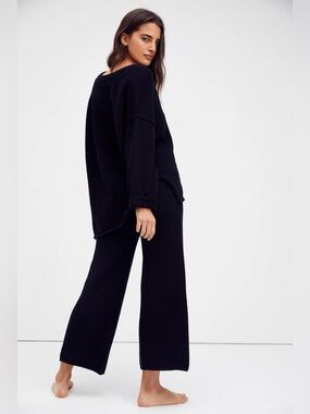 FP Beach Hailee Wide Leg PANTS- bottoms only- Black- Large